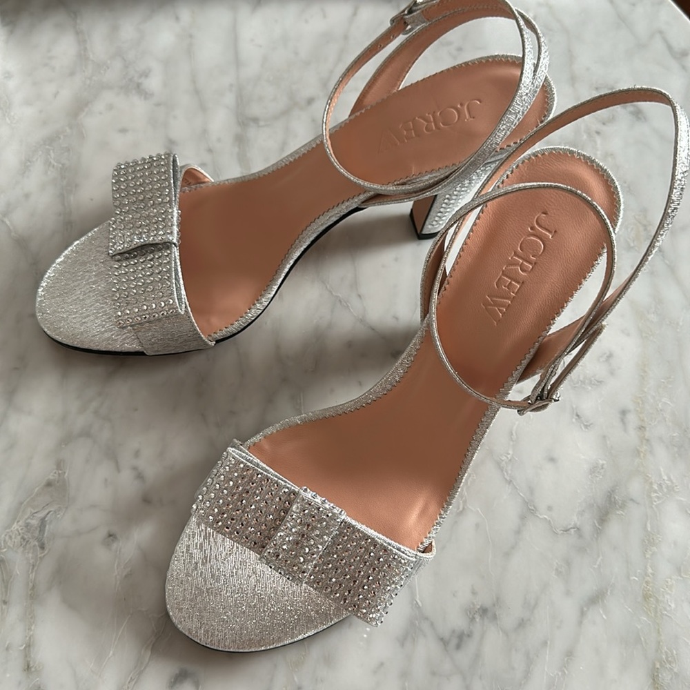 NWT J. Crew Crystal Bow Heels Size 11